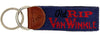 Old Rip Van Winkle (Pappy Van Winkle) Needlepoint Key Fob in Blue by Smathers & Branson - Country Club Prep