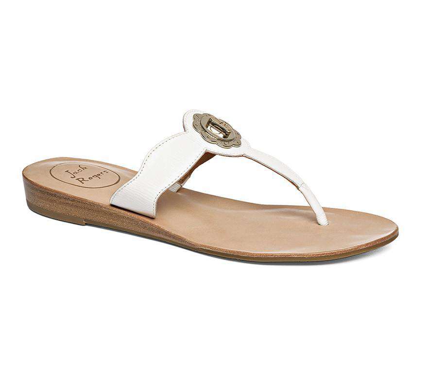 Amazon.com | Jack Rogers Women's Palm Beach Wide Dress Sandal, Bone/White,  5 W US | Flats