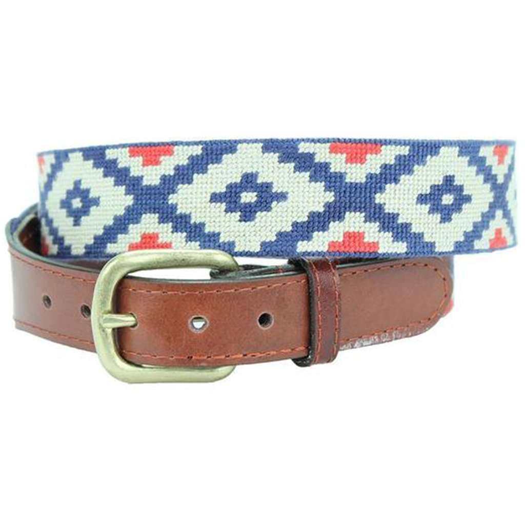 Gaucho Rojo Needlepoint Belt by Smathers & Branson - Country Club Prep