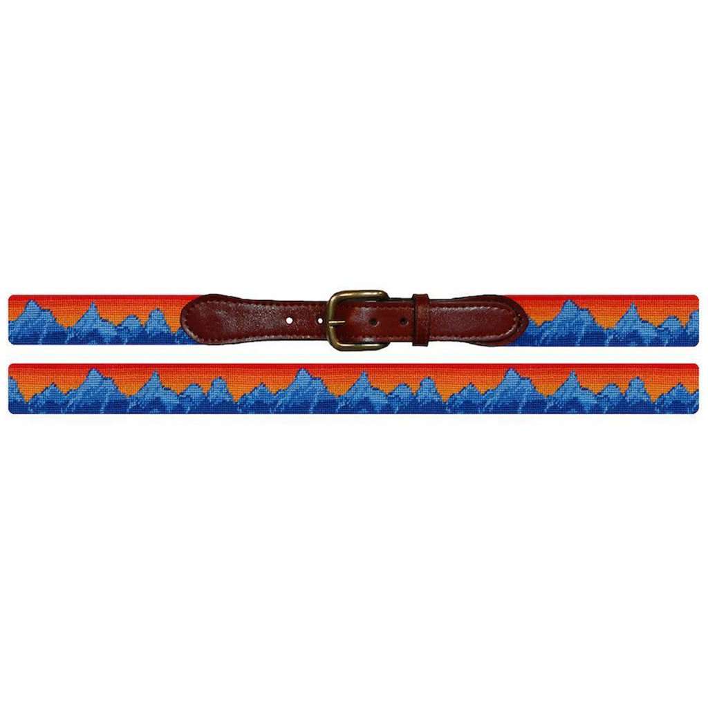 Smathers and Branson University of Tennessee Checkered Needlepoint Belt in Orange and White Orange / 38 (Fits Size 36 Pants)