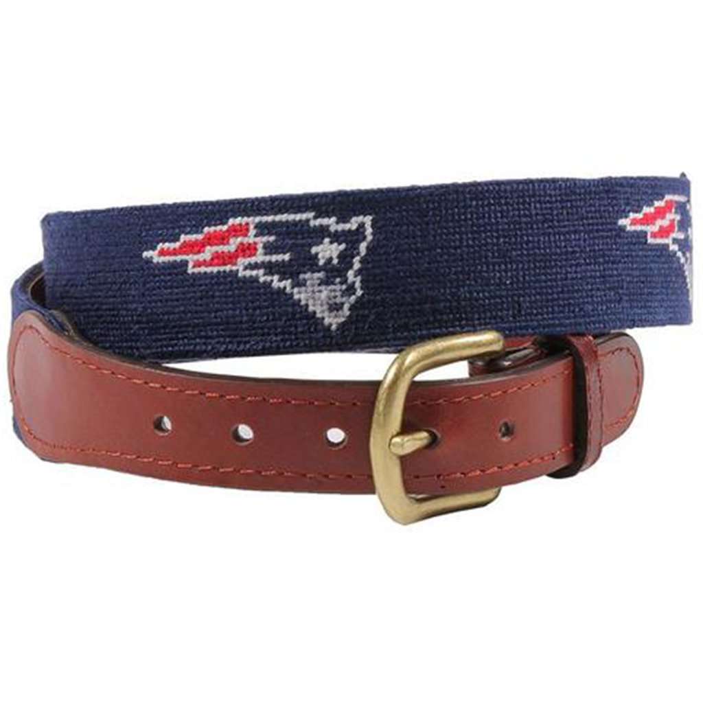 Smathers & Branson Needlepoint Belt - Buffalo Bills (Blue) - Men's Clothing,  Traditional Natural shouldered clothing, preppy apparel