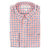 The Hadley Shirt in Orange & Navy Check by Southern Point Co. - Country Club Prep