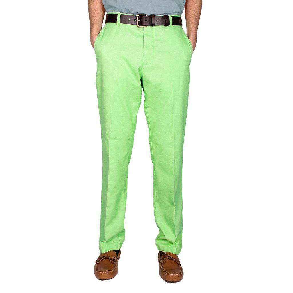 Stylish Cotton Blend Green Solid Mid-Rise Stretchable Formal Trousers For  Men