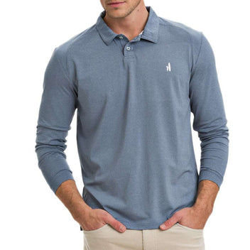 Johnnie-O Porter Prep-Formance Long Sleeve Polo in Atlantic Blue ...