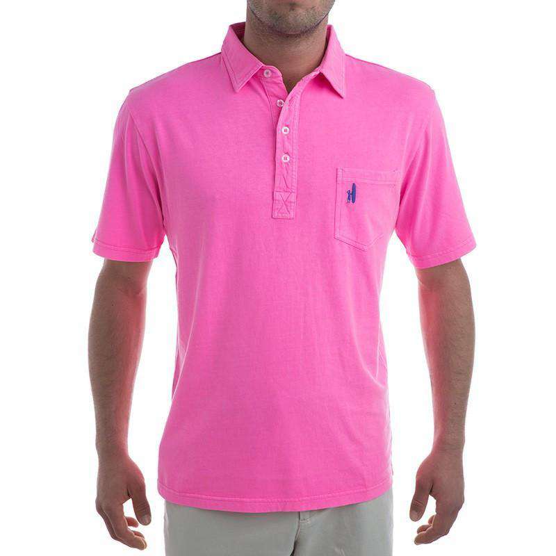 The 4 Button Polo in Neon Pink by Johnnie O