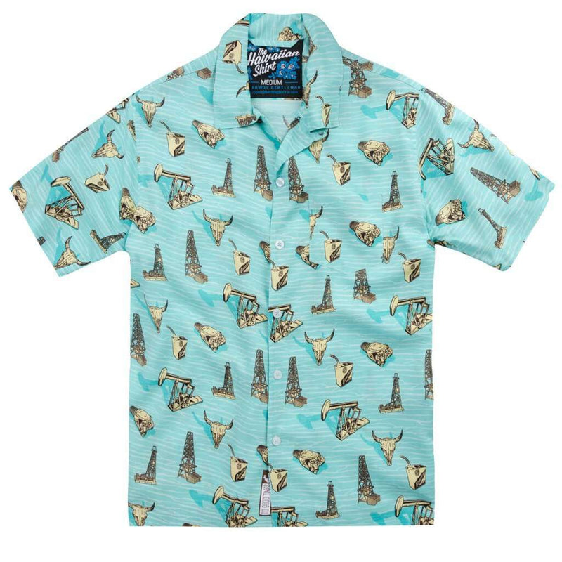 The Tycoon Hawaiian Shirt in Seafoam by Rowdy Gentleman - Country Club Prep