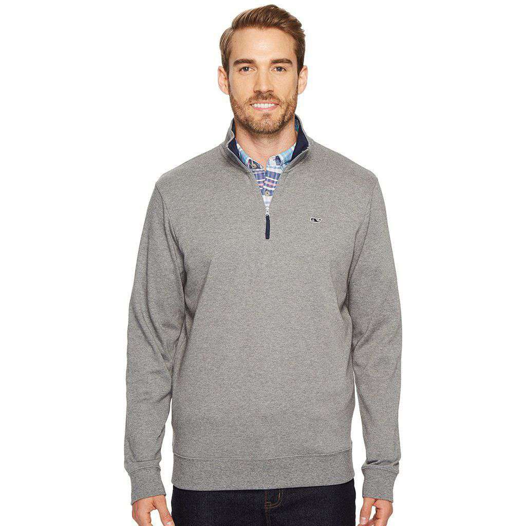 Vineyard vines grey deals quarter zip