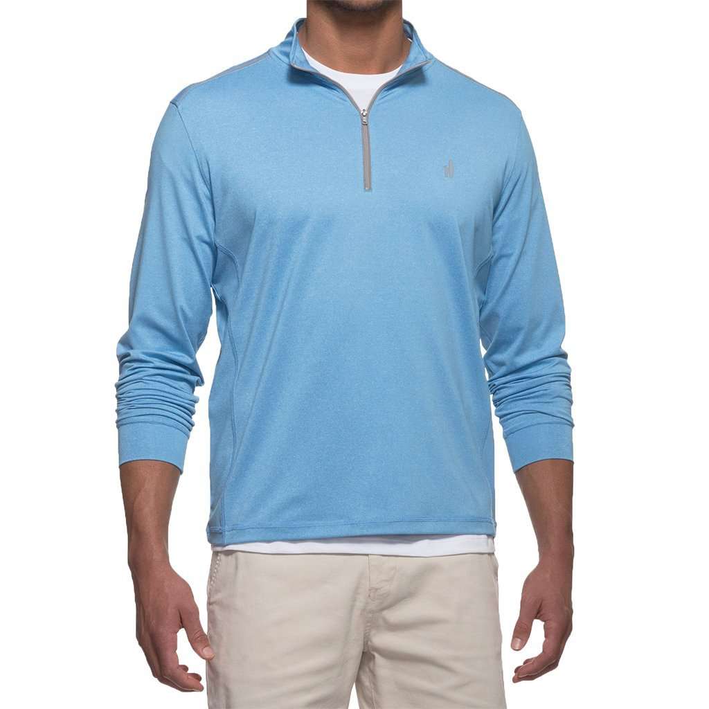 Factory Johnnie-O Pullover Shirt 1/4 Zip Long Sleeve Prep-Formance Men's Size M Blue