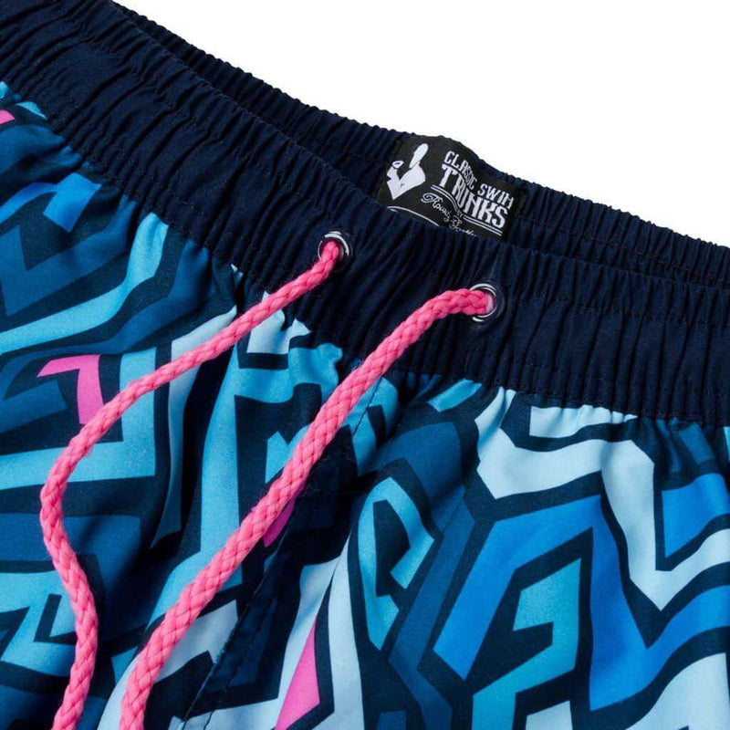 Rowdy Gentleman Blue & Pink Funkster Swim Trunks – Country Club Prep