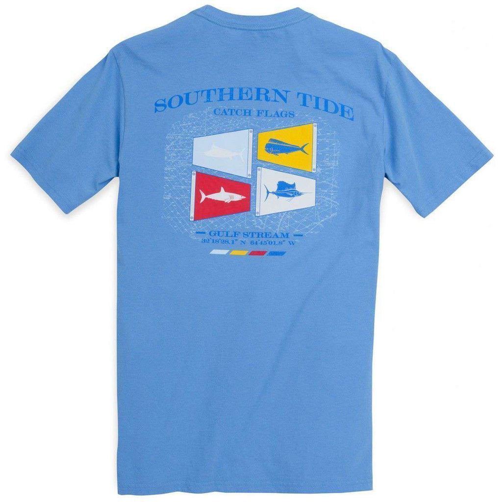 Southern Tide Catch Flags II Tee-Shirt in Cool Water Blue – Country ...