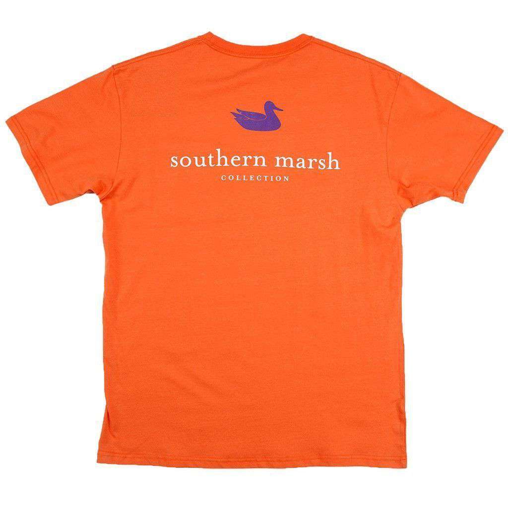 Southern Marsh Collegiate Authentic Tee in Orange with Purple Duck