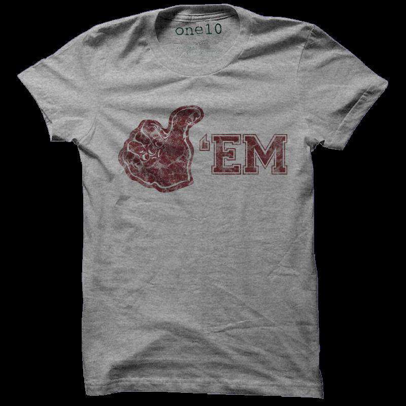 Gig 'Em Tee in Grey by One 10 Threads - Country Club Prep