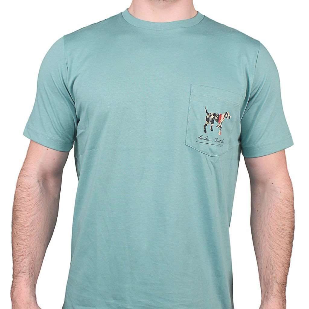 Southern Point North Carolina SPC State Lines Tee in Ocean Green