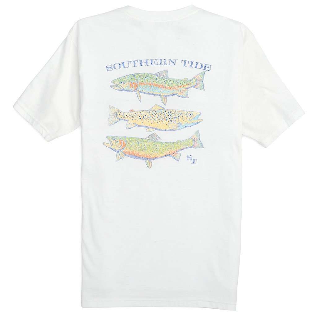 Southern Tide Speckled Trout Tee in Classic White – Country Club Prep