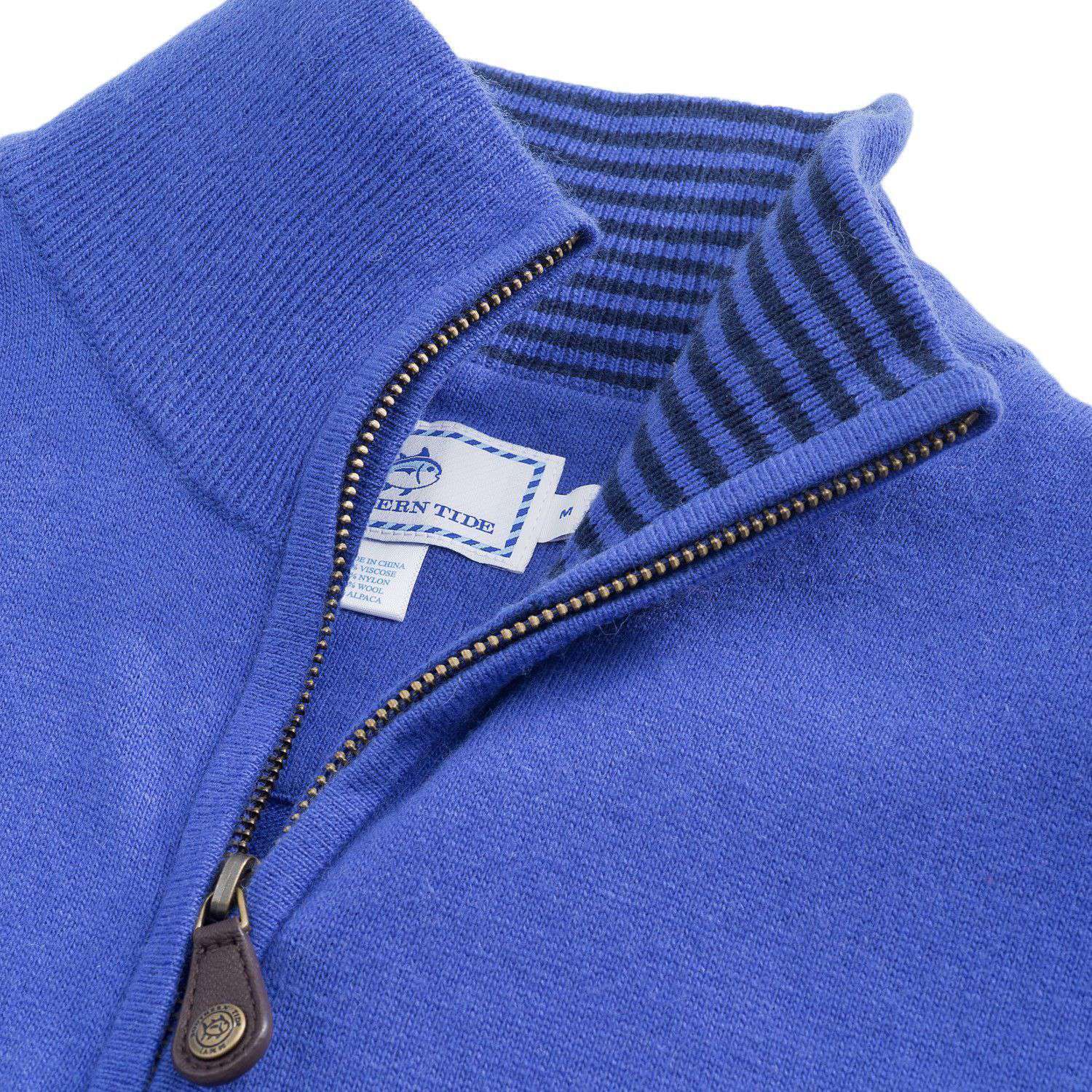 Southern Tide Biltmore 1/4 Zip Vest in Cobalt – Country Club Prep