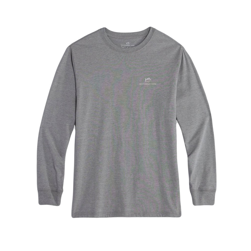 Southern Tide Keep it Reel Long Sleeve Performance T-Shirt in Classic White  – Country Club Prep