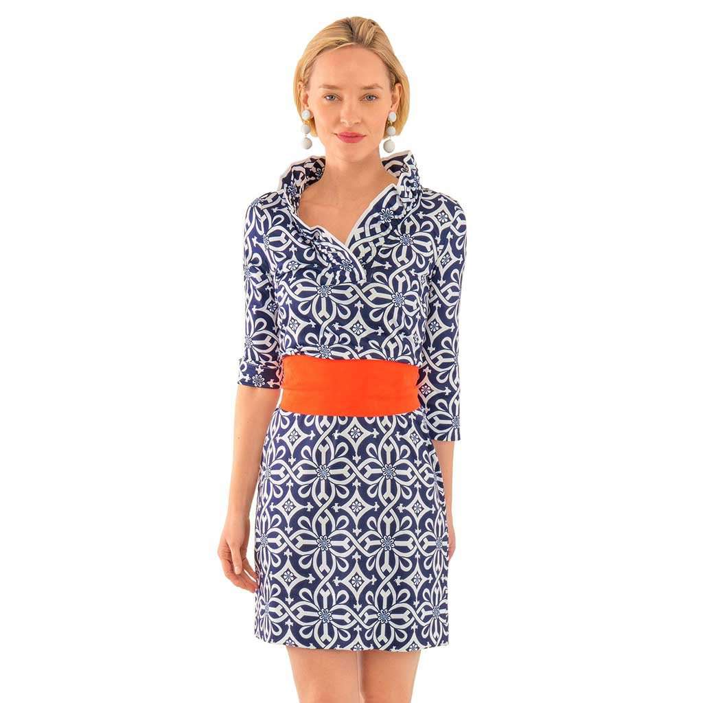 Piazza Jersey Ruffneck Dress by Gretchen Scott Designs - Country Club Prep