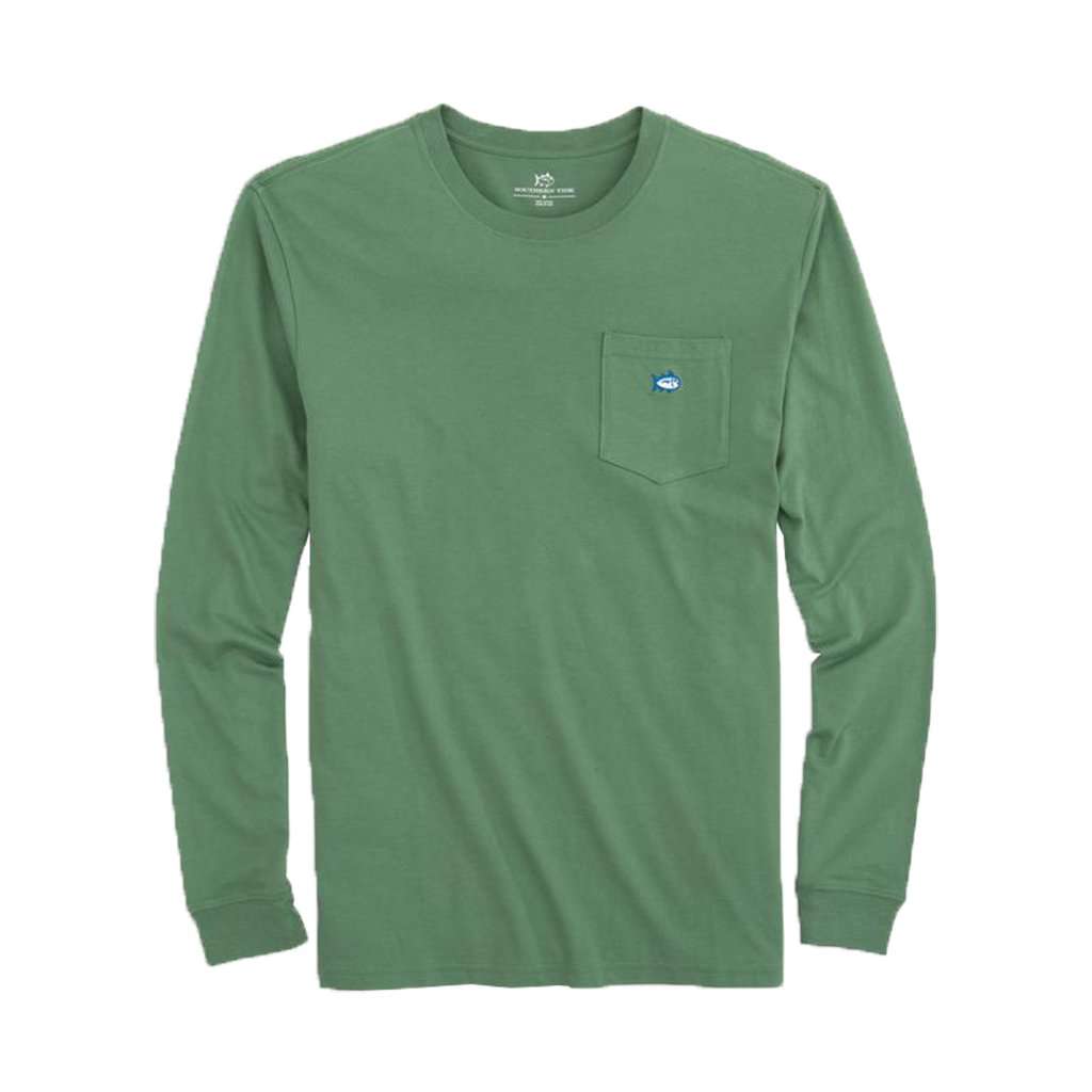 Southern Tide Keep it Reel Long Sleeve Performance T-Shirt in Classic White  – Country Club Prep