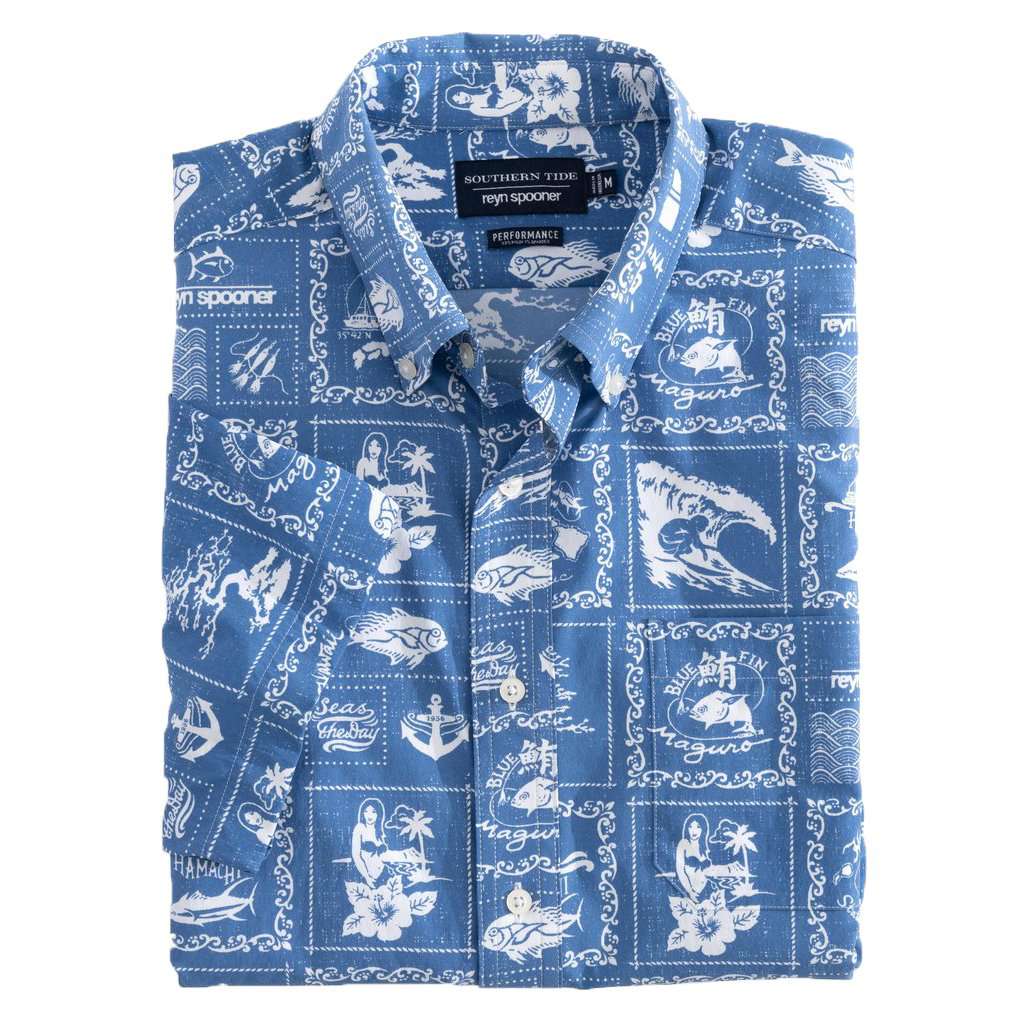 Reyn Spooner Men's Shirt - Blue - XL