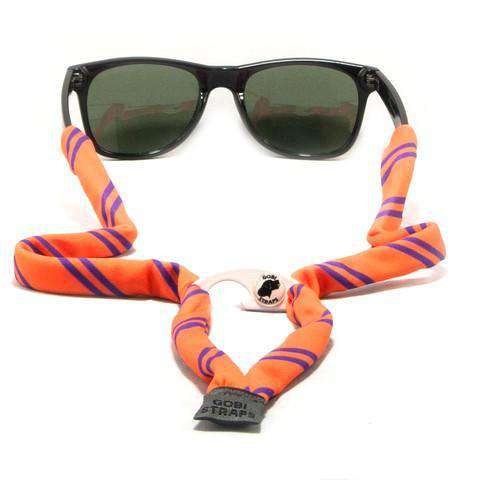 Orange & Purple Striped Bottle Opener Sunglass Straps by Gobi Straps - Country Club Prep