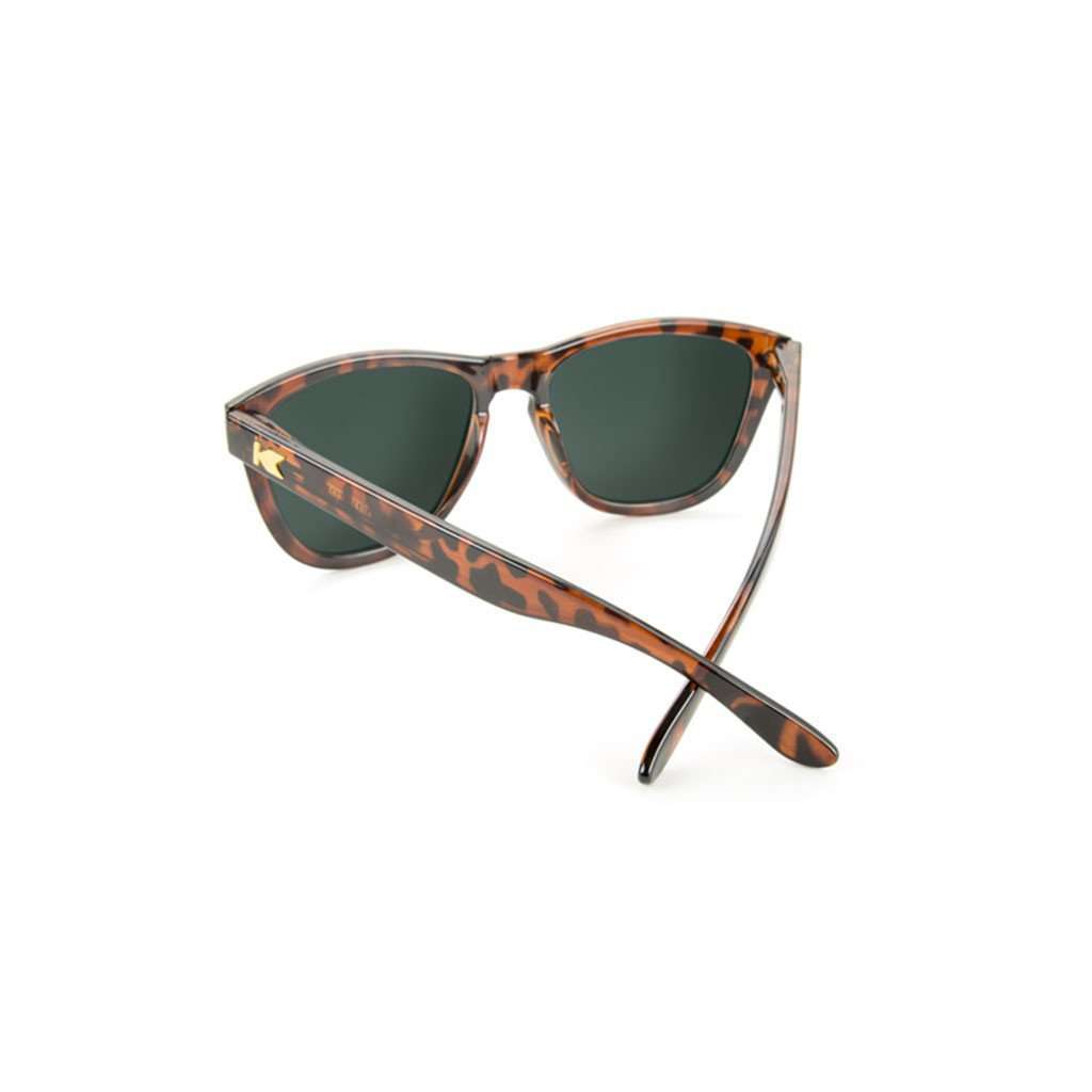 Glossy Tortoise Shell Premiums with Green Moonshine Lenses by Knockaround - Country Club Prep