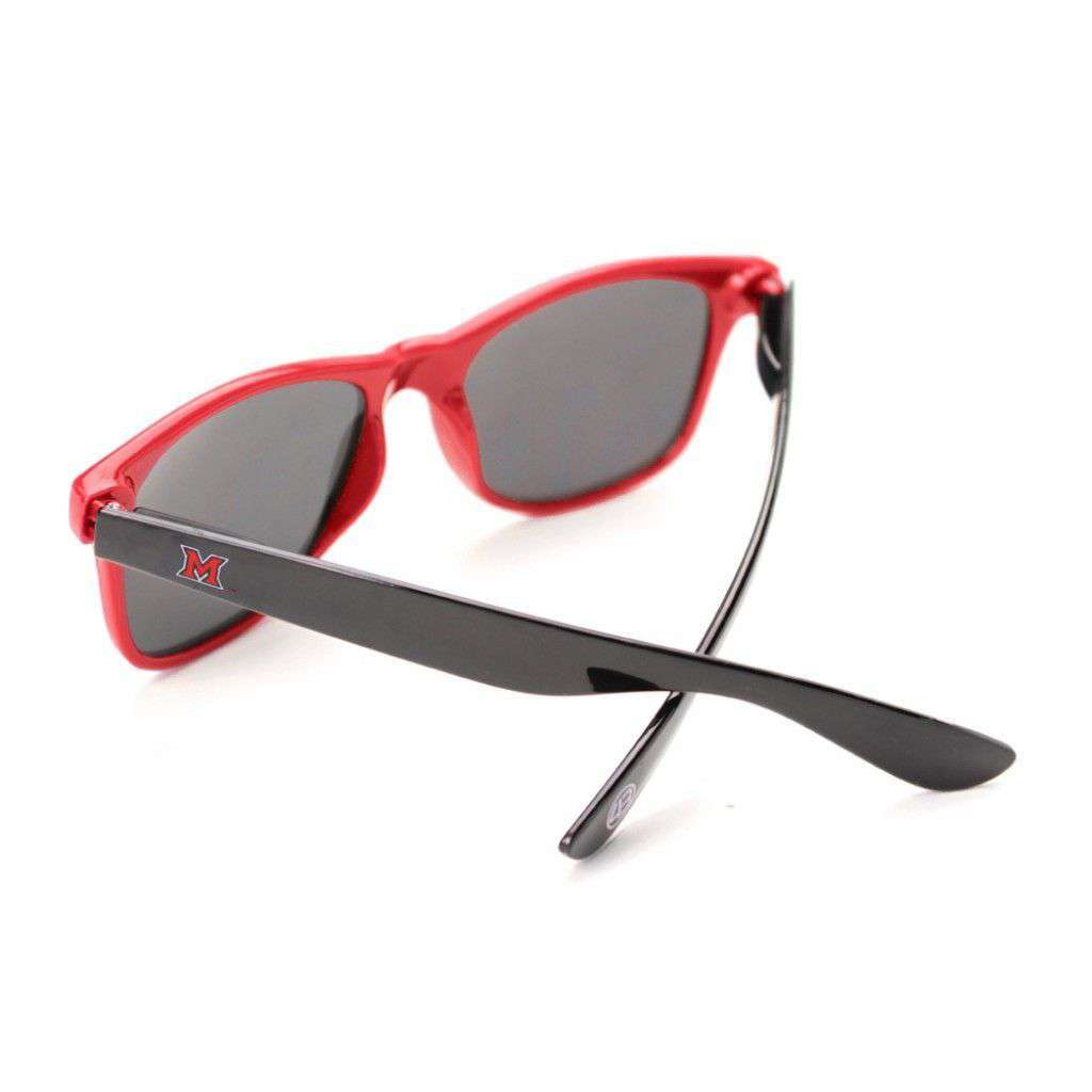 Society43 Miami University Throwback Sunglasses In Red And Black ...