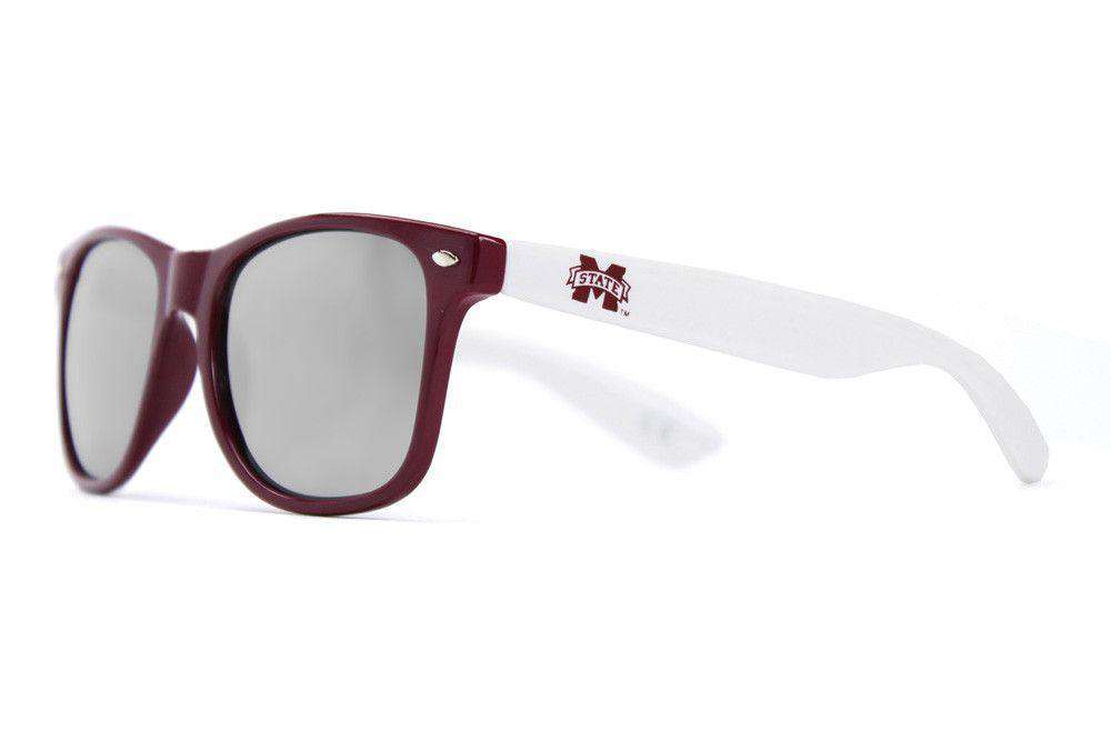 MAROON ROUND SUNGLASSES