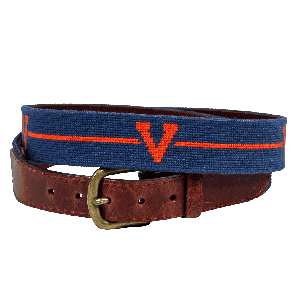 Smathers & Branson Needlepoint Belt - University of Virginia UVA