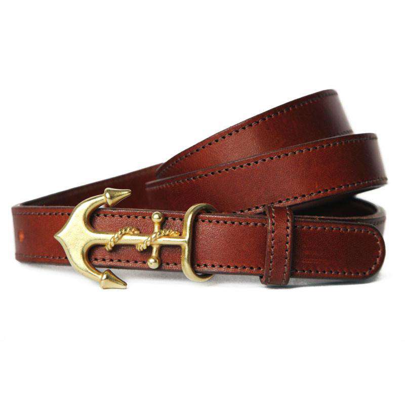 Kiel James Patrick Lucky Sailor Belt In Saddle Brown Country Club Prep