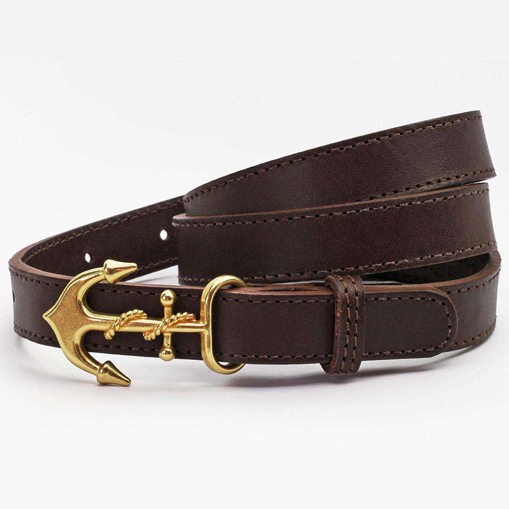 Kiel James Patrick Pushinka Belt In Chocolate Brown Country Club Prep