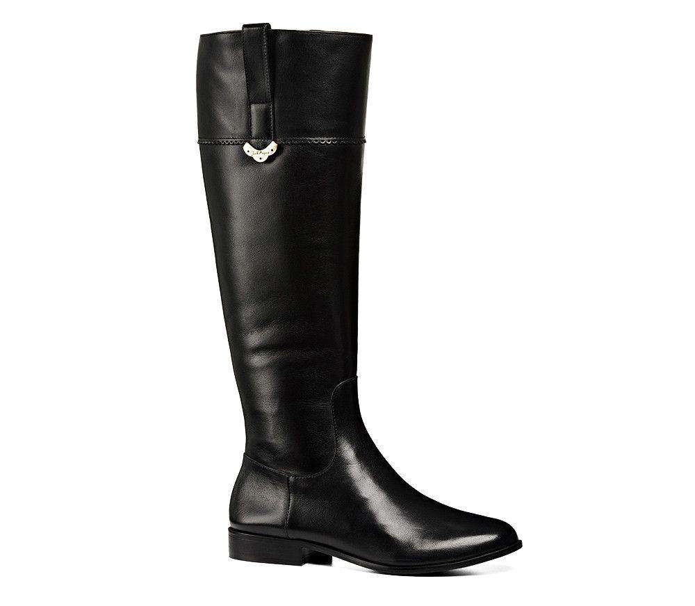 Jack Rogers Harper Riding Boots in Black Country Club Prep