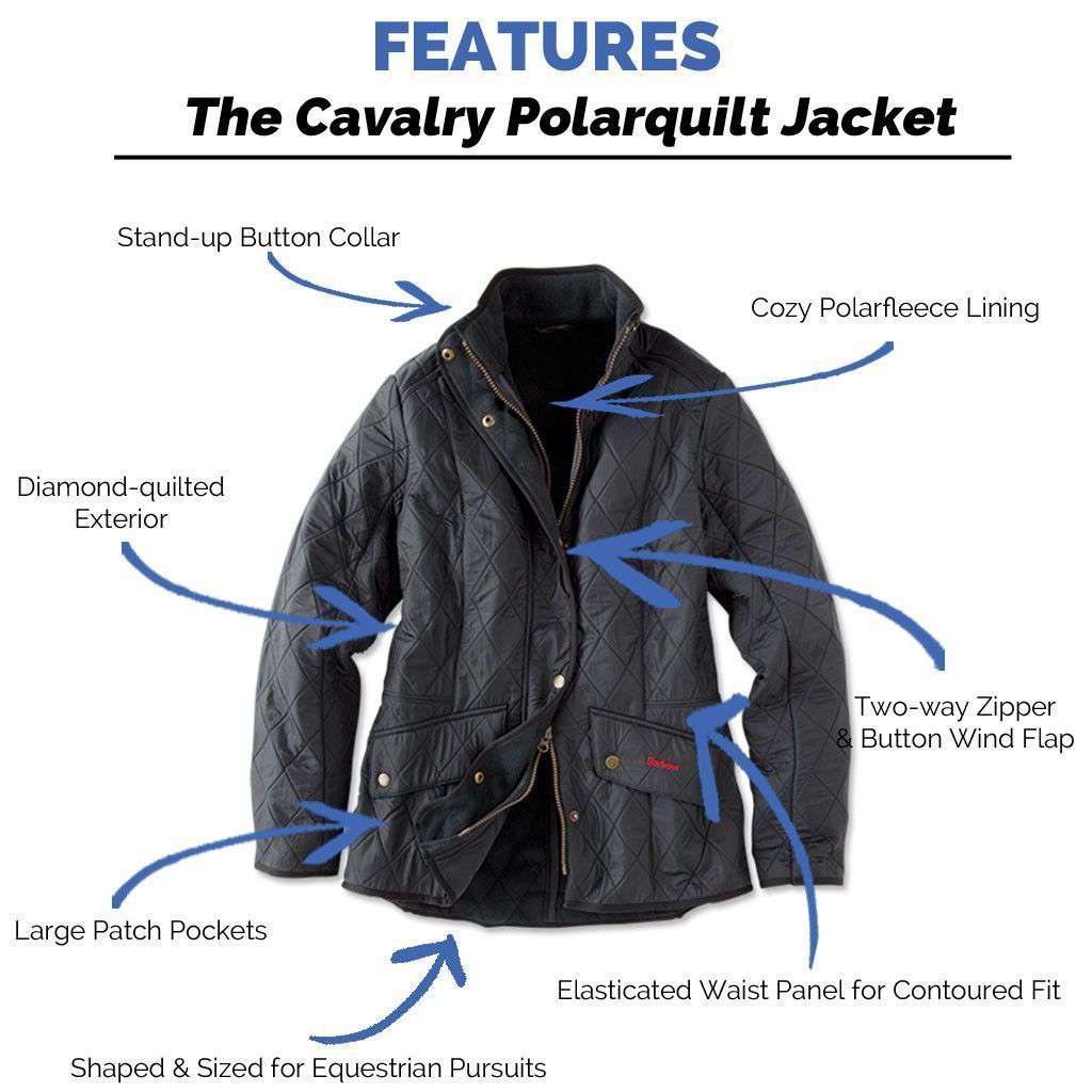 Barbour men cavalry polarquilt jacket online