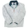 Quarter Zip Sherpa Pullover in Pearl Blue by The Southern Shirt Co. - Country Club Prep