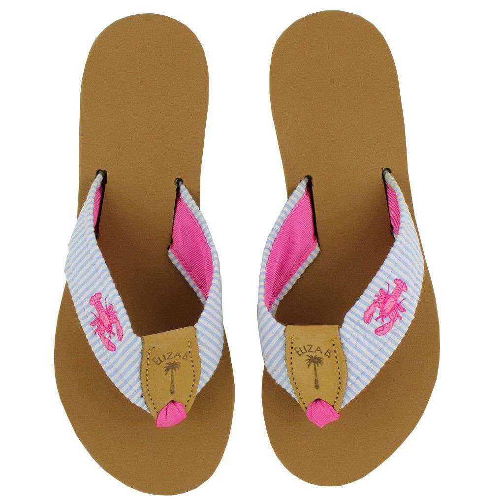 White fabric shop flip flops