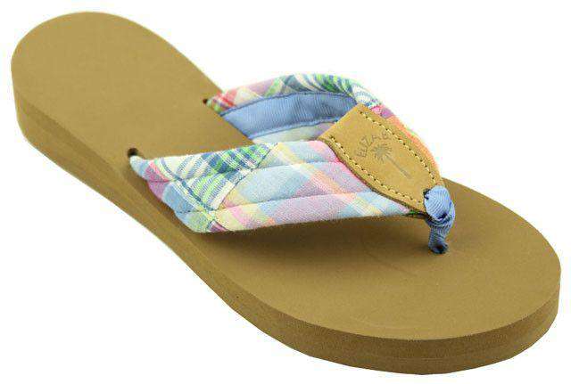 Fabric Wedge Sandals In Madras By Eliza B.-10 – Country Club Prep