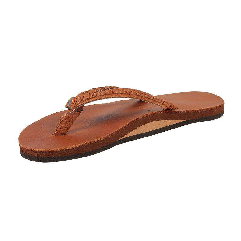 Rainbow Sandals Flirty Braidy Leather Sandal in Tan Country Club