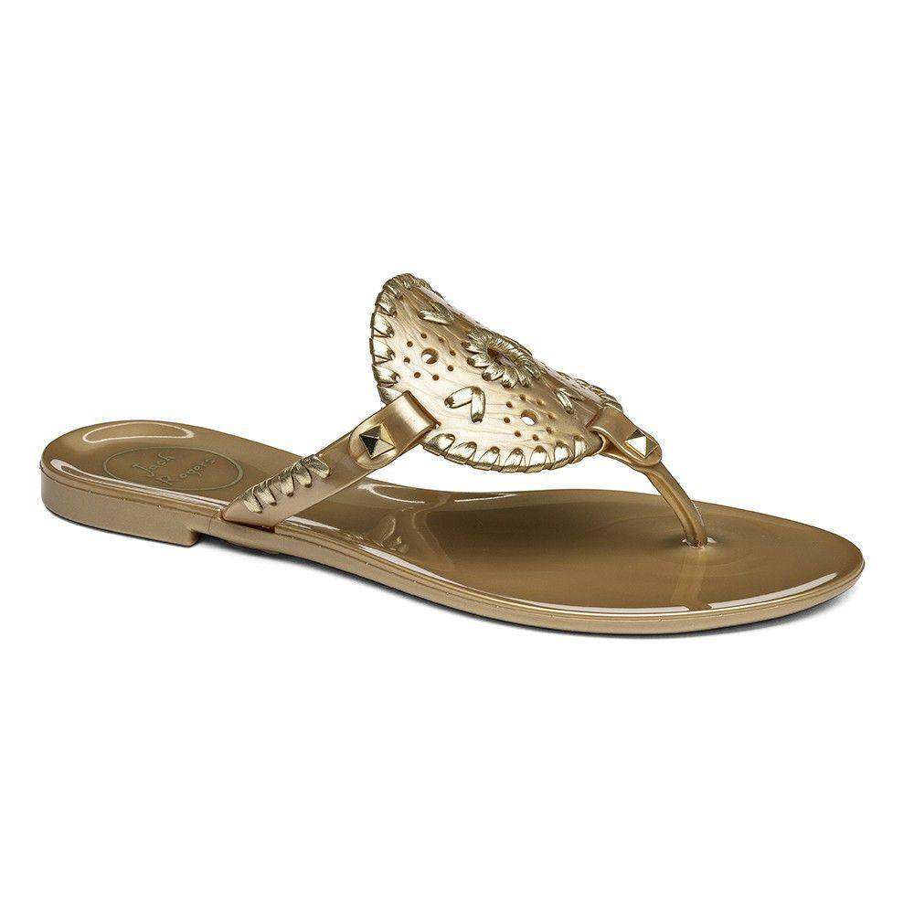 Jack Rogers Georgica Jelly Sandal in Gold Country Club Prep