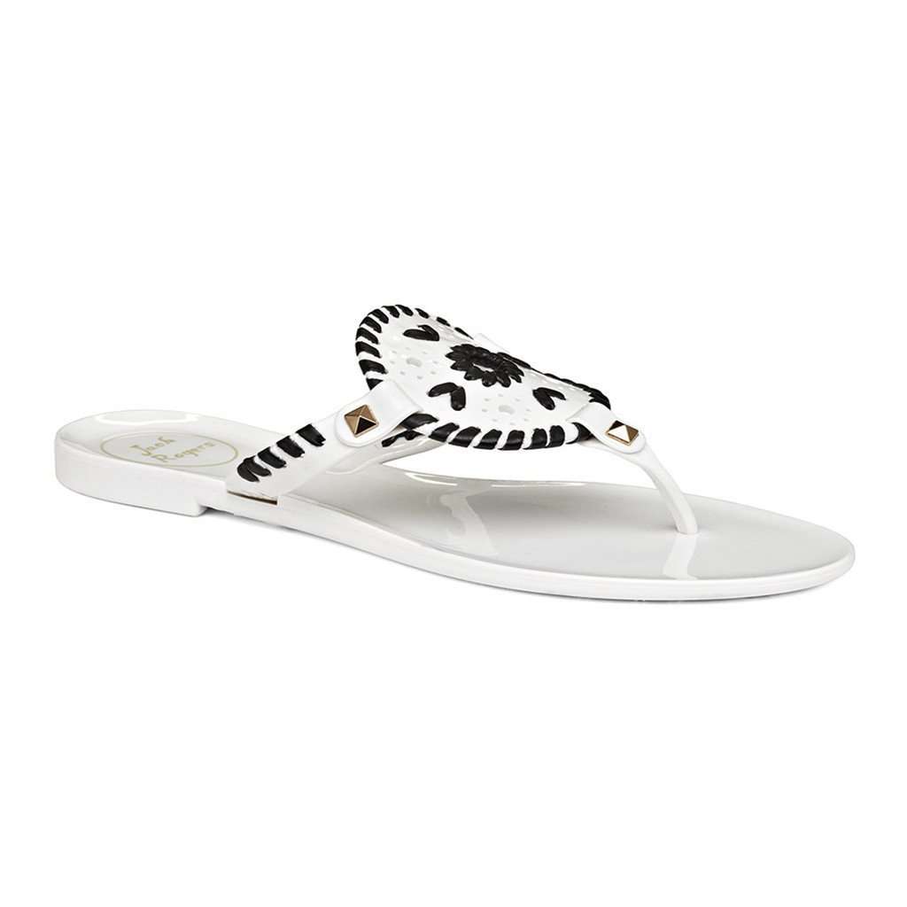 Jack rogers white hot sale jelly sandals