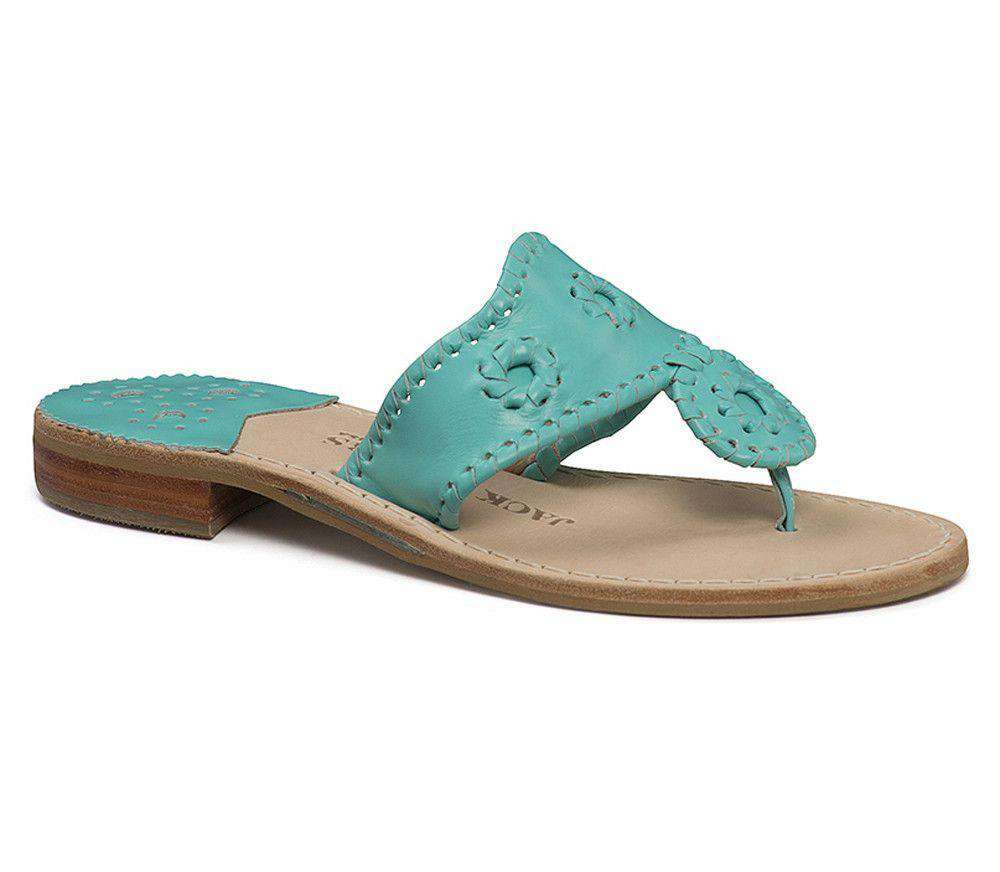 Jack Rogers Nantucket Sandal in Carribean Blue Country Club Prep